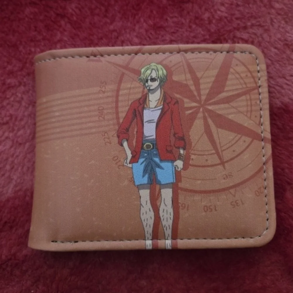 New one piece anime manga leather wallet